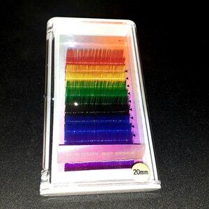NEW! Multicolor Eyelashes - 20mm - 6 Colors - Eyelash Extensions - Lot of 2 SETS